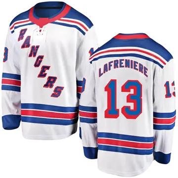 Men's Alexis Lafreniere New York Rangers ＃13 Breakaway White Away Jersey