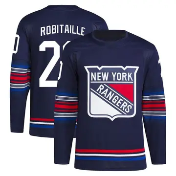 Men's Luc Robitaille New York Rangers ＃20 Authentic Navy Alternate Primegreen Jersey