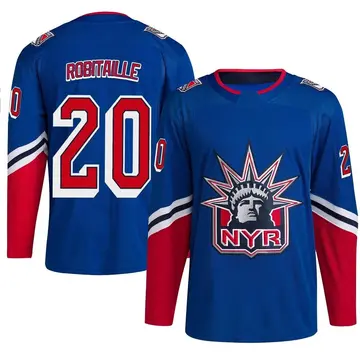 Men's Luc Robitaille New York Rangers ＃20 Authentic Royal Reverse Retro 2.0 Jersey