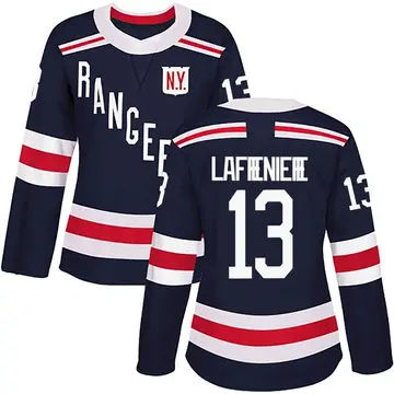 Women's Alexis Lafreniere New York Rangers ＃13 Authentic Navy Blue 2018 Winter Classic Home Jersey