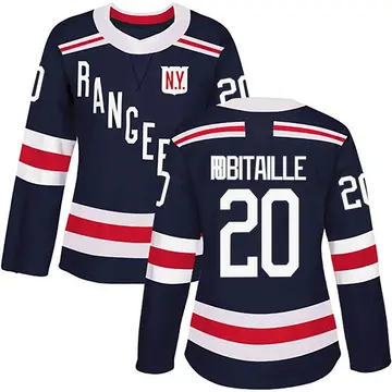 Women's Luc Robitaille New York Rangers ＃20 Authentic Navy Blue 2018 Winter Classic Home Jersey