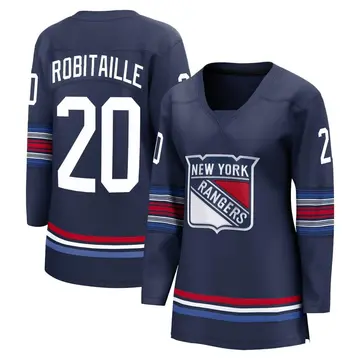 Women's Luc Robitaille New York Rangers ＃20 Breakaway Navy Alternate Premier Jersey