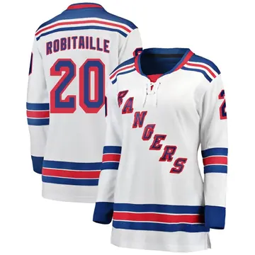 Women's Luc Robitaille New York Rangers ＃20 Breakaway White Away Jersey