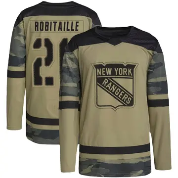 Youth Luc Robitaille New York Rangers ＃20 Authentic Camo Military Appreciation Practice Jersey